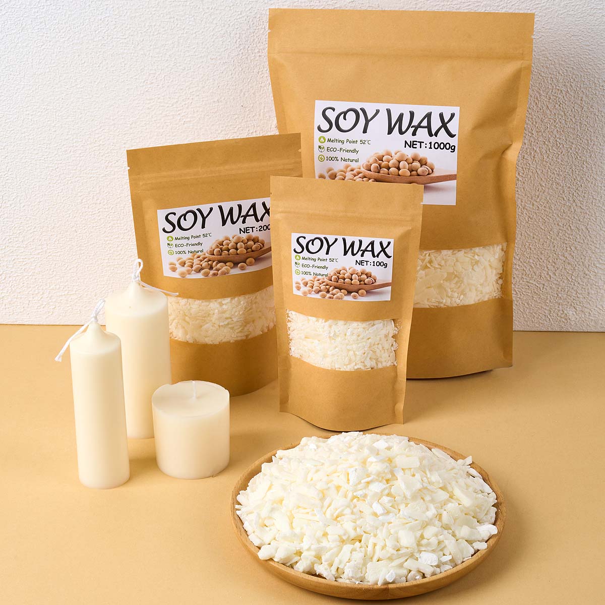 Candle Making Supplies Usa - 1 Pound Saf Beyaz Soya Balmumu