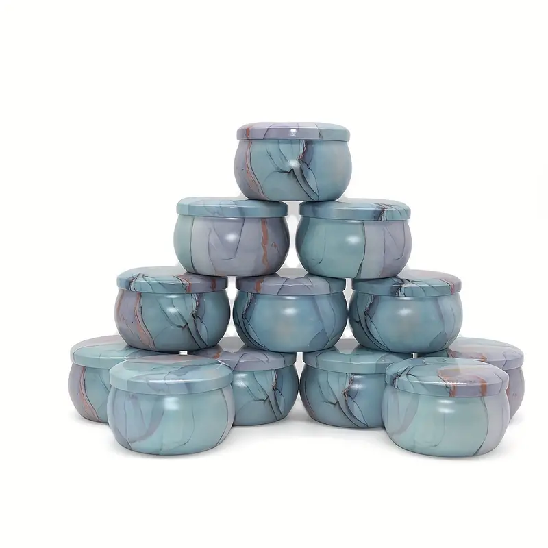 Metal Tin Lid 4Oz - 12 adet 4oz Mum Tenekeleri Kapaklı,
