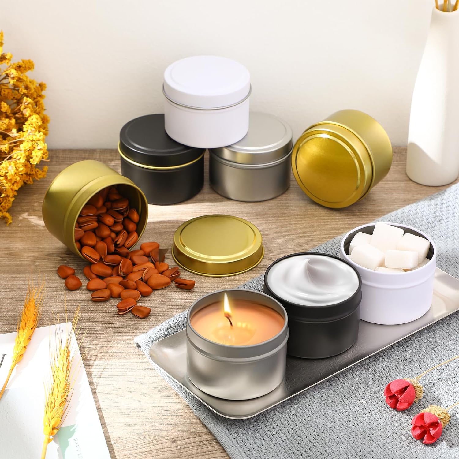 100 Adet 4oz Mum Kutuları Kapa - Metal Tin Lid 4Oz incelemesi ve fiyatı