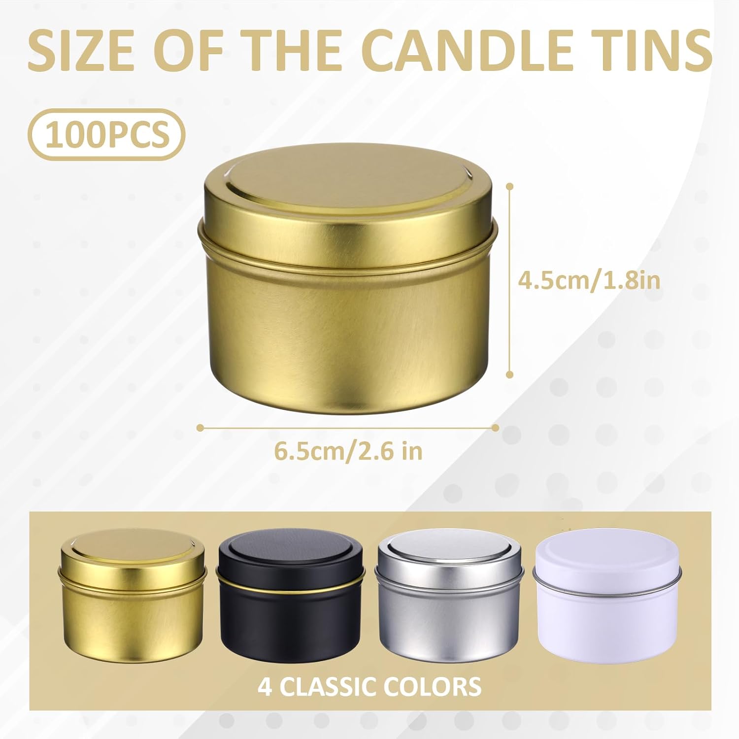 100 Adet 4oz Mum Kutuları Kapa - Metal Tin Lid 4Oz incelemesi ve fiyatı